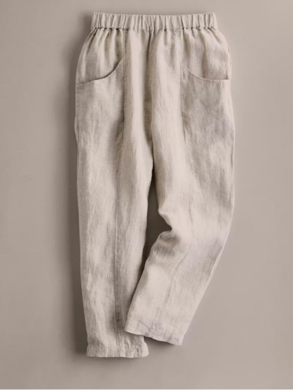 Quince Linen Tapered Ankle Pants Womens Medium